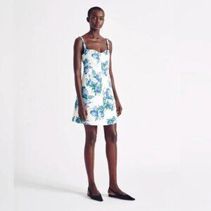 Emilia Wickstead Theoni Dress Blue Hydrangea